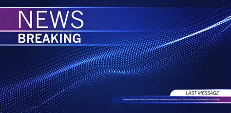 Breaking news background business or technology template. breaking news text on dark blue with ...