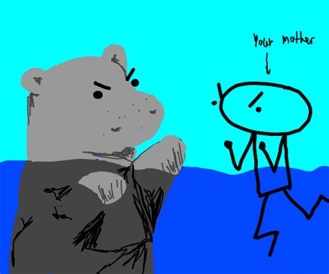 Hippo Fighting - Drawception