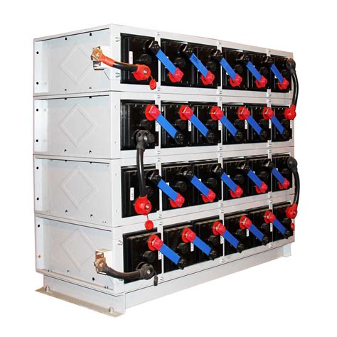 48V 1000Ah 48kWh FCP1000 Lead Carbon Battery Bank, Racking & Interconnects Sacred Sun 5200 ...