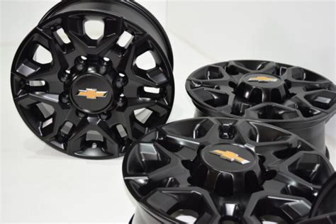 18″ Chevy Silverado 2500 3500 Factory OEM Wheels Rims Satin Black 2020 2021 2022 2023 – Factory ...