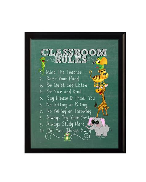 Classroom Rules Sign Teachers Kindergarten-3rd grade Perfect | Etsy