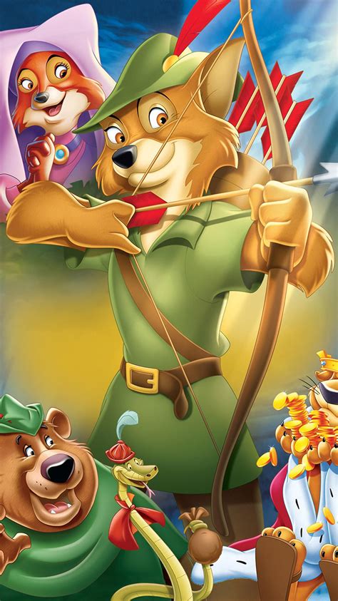 Robin Hood (1973) Phone Wallpaper | Moviemania | Disney cartoon characters, Robin hood disney ...