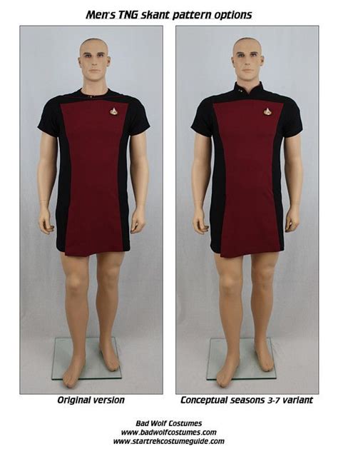 Star Trek Sewing Pattern - TNG Skant - The Next Generation Starfleet Uniform (Men's) | Star trek ...