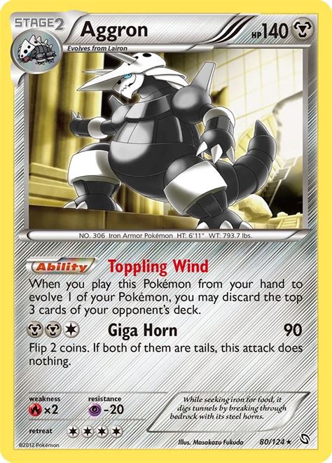 Pokemon Aggron Mega Evolution Card