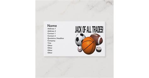 Jack Of All Trades Business Card | Zazzle.com