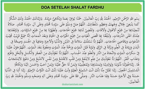 Bacaan Doa Selepas Solat Fardhu Doa Setelah Sholat Fardhu Singkat Dan | The Best Porn Website