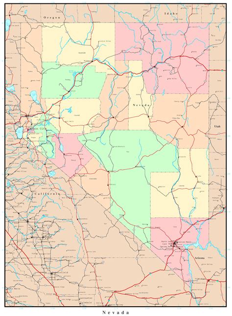 Nevada Political Map