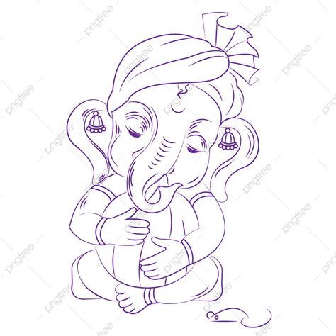 Ganpati Vector Hd Images, Ganpati, Ganpati Bappa Drawing, Ganpati Bappa Sketch, Ganesh Ji PNG ...