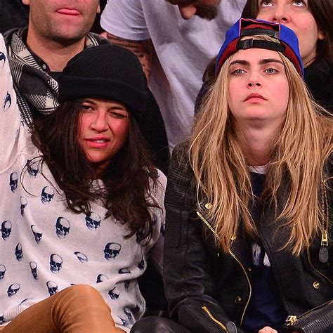 Michelle Rodriguez and Cara Delevingne at Knicks Game | POPSUGAR Celebrity