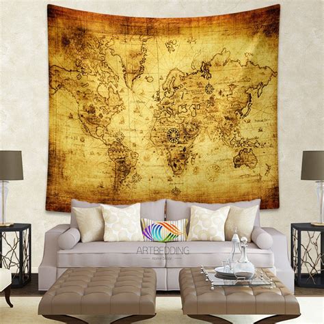 Antique World Map Pacific Centered Laminated Our Prod - vrogue.co