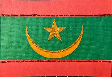 Flag of Mauritania made of paper : r/vexillology