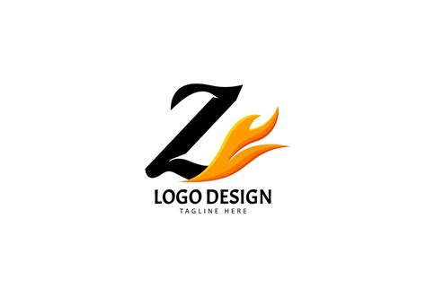 Letter Z Fire Logo for Brand or Company, Concept Minimalist. 12821059 Vector Art at Vecteezy