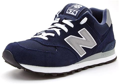 New Balance classic retro running navy blue & grey trainers ML 574 NN ...