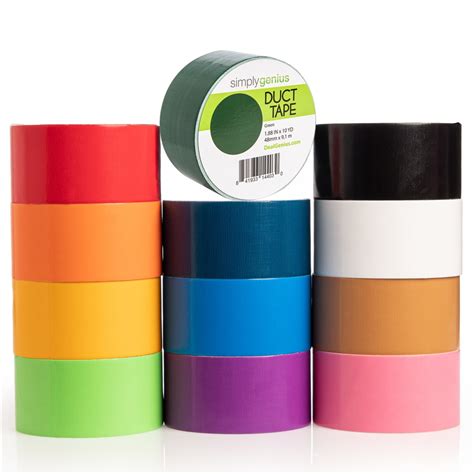 Simply Genius Art & Craft Duct Tape Heavy Duty - Craft Supplies for Kids & Adults - Colored Duct ...