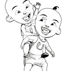 Koleksi Gambar Mewarnai Upin dan Ipin | Azhan.co