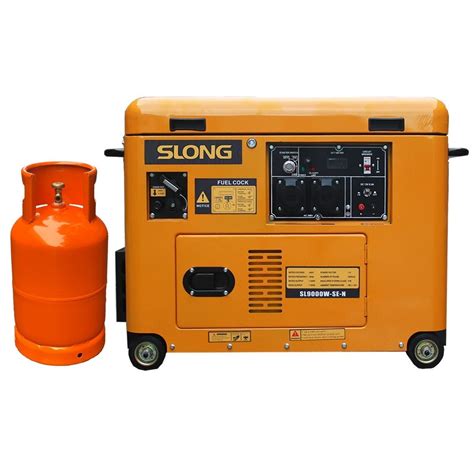 Slong Silent Propane LPG Natural Gas Generator Set 8kw Silent Generator - China Silent Generator ...