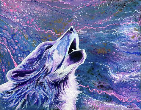 Spirit Wolf Painting by Melissa Hood