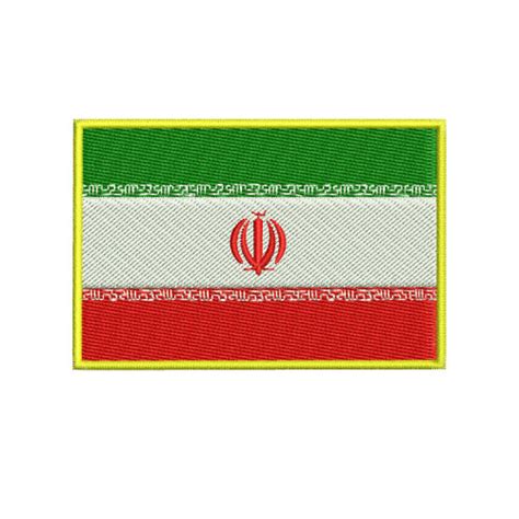 Iranian Iran Flag Embroidery Design