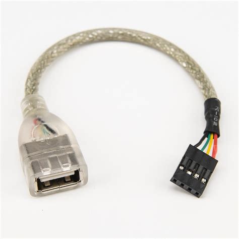 Rocstor Premium 6in USB 2.0 Cable – USB A Female to USB Motherboard 4 Pin Header F/F – Type A ...