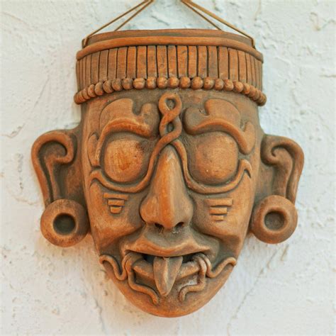 Maya God of Sun Ceramic Wall Mask Replica Crafted by Hand - Maya Lord ...