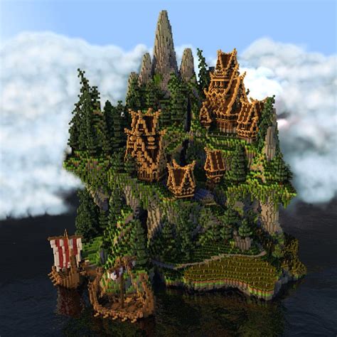 Viking Island | Amazing minecraft, Minecraft ships, Minecraft castle