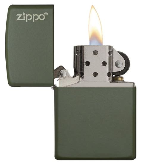 Zippo Logo Green Matte Windproof Lighter | Zippo.com | Zippo lighter fluid, Zippo, Zippo lighter