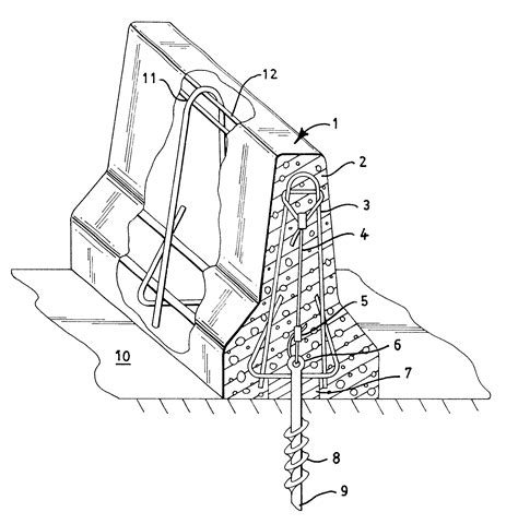 Patent US6679649 - Barrier wall apparatus and method of construction - Google Patents