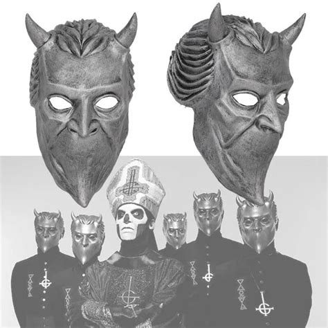 Rock Roll Band Ghost BC Nameless Ghoul Masks Cosplay Halloween Party Masks Latex Helmet Adult ...