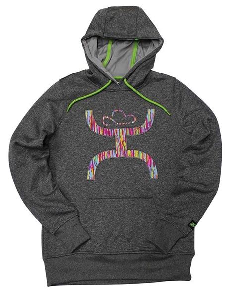 HOOey Charcoal Gray Hoodie With Multi-Colored Logo | Hoodies, Cute ...