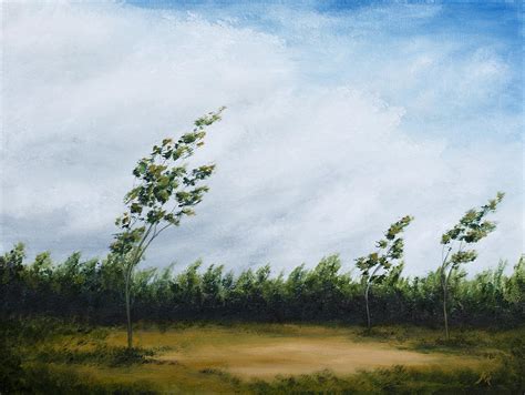 Windy trees Painting by Jose Francisco Rosales | Fine Art America