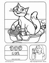 Sign Language Animal Coloring Pages  NickilHendrix sketch template