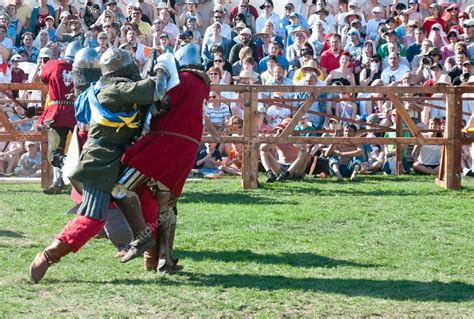 Medieval knights in battle – Stock Editorial Photo © lexmomot #10551933