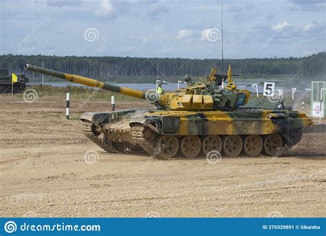 Tank T-72B3 of the Kazakh Team Passes the Tank Biathlon Track Editorial ...