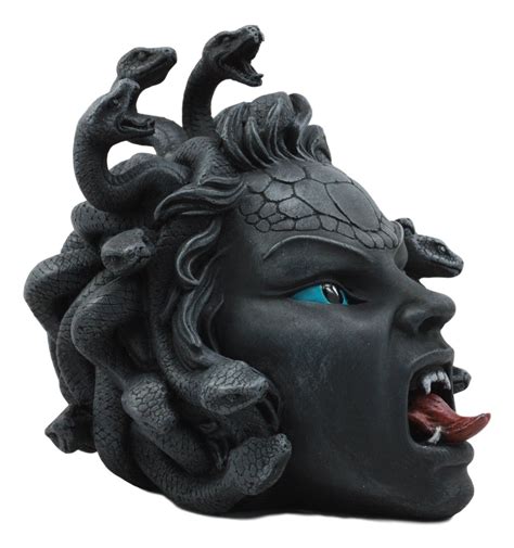 Ebros Greek Mythology Gorgons Curse Severed Medusa Head Statue 6.25Tall Stone Gaze Snake Haired ...