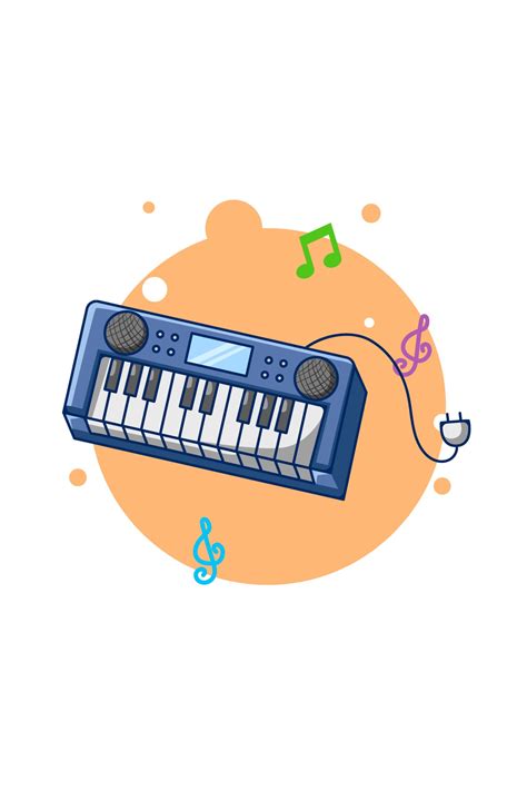 Keyboard musical instrument icon cartoon illustration 3226741 Vector ...