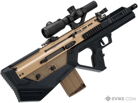 Evike.com Custom WE-Tech MK17 Gas Blowback Airsoft Rifle with SRU SCAR-H Bullpup Conversion Kit ...