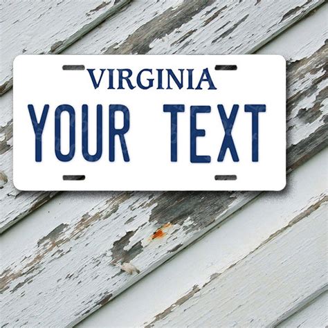 License Plate Virginia Customizable Aluminum Novelty License | Etsy