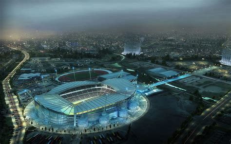 1920x1080px, 1080P free download | Manchester City Stadium, Etihad Stadium, soccer, aerial view ...