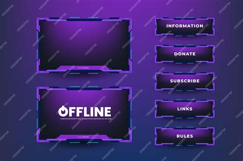 Premium Vector | Purple banner for offline with the rules