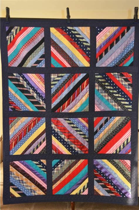 44"x58" Strip Tie Quilt (12 Blocks, 20-25 Ties)