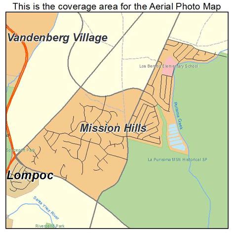 Aerial Photography Map of Mission Hills, CA California