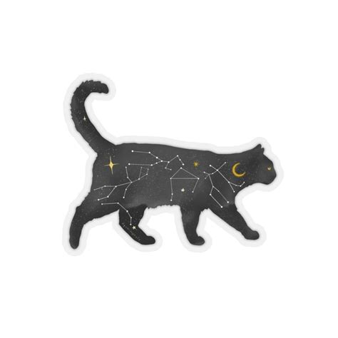 Constellation Celestial Cat Astrology Sticker | Etsy