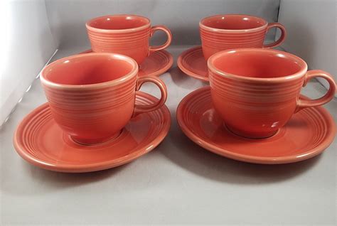 Set of 4 Vintage Fiestaware Fiesta Ware Coffee Mug Tea Cup - Etsy | Tea ...