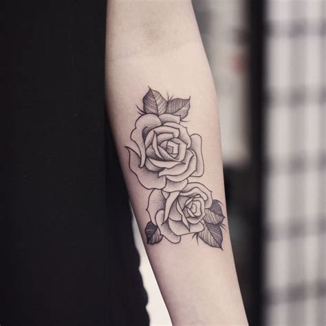 rose tattoo by instagram.com/poonkaros | Tattoos for women, Tattoos, Rose tattoos