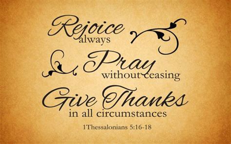 Vinyl Decal "Rejoice always, Pray without ceasing, Give Thanks in all circumstances ...