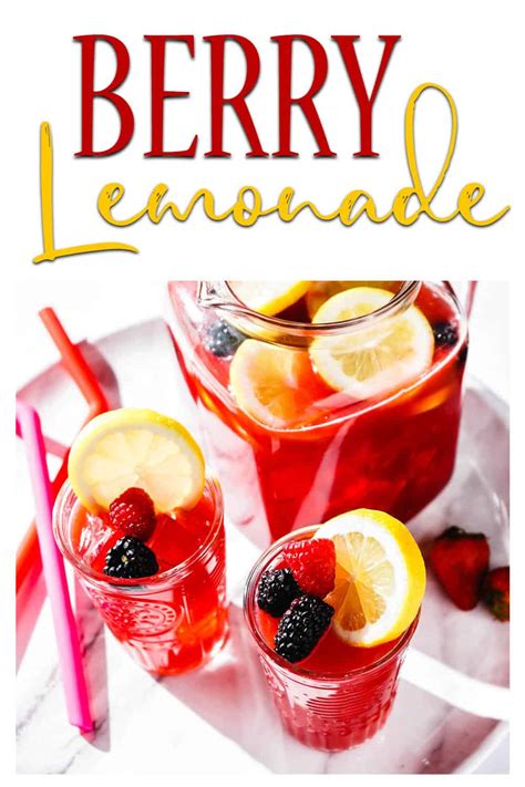 Berry Lemonade - Nibble and Dine