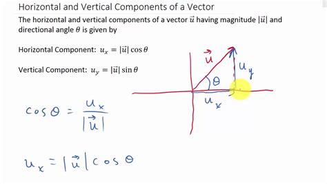 Horizontal and Vertical Component of a Vector - YouTube