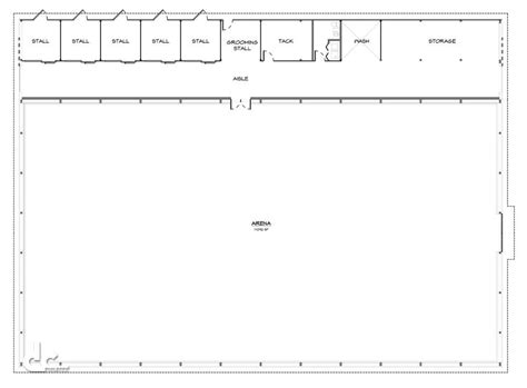 horse barn with indoor arena floor plans - barkett-colantonio