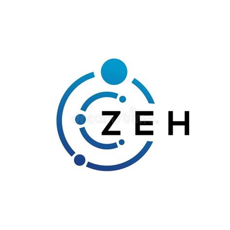 ZEH Letter Technology Logo Design on White Background. ZEH Creative Initials Letter it Logo ...