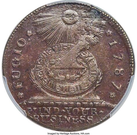 1787 FUGIO Fugio Cent, STATES UNITED, Raised Rim MS61 Brown PCGS. N. | Lot #3018 | Heritage Auctions